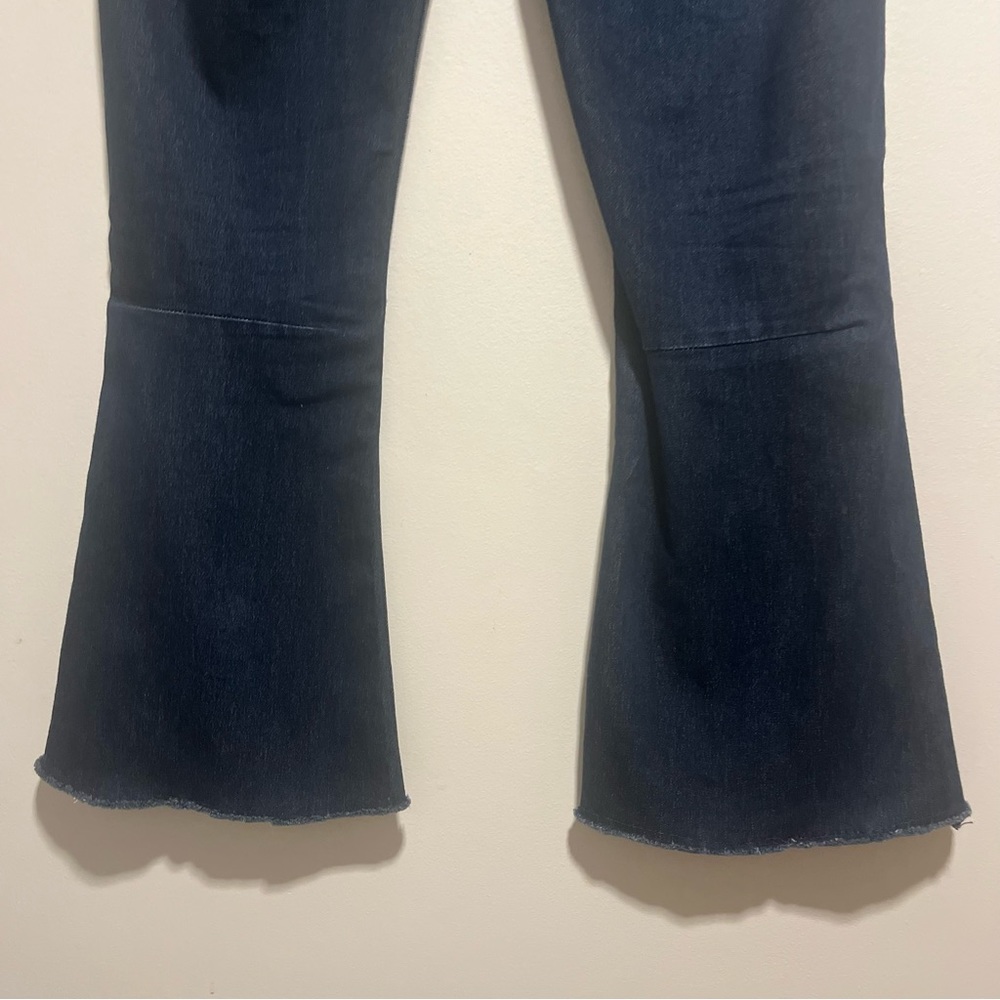 Free People Penny Pull On Flare Raw Hem Denim Jegging Stretch Jeans - Picture 8 of 13